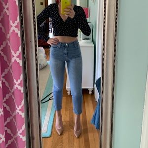 BDG UO Girlfriend High Rise Cropped Jeans